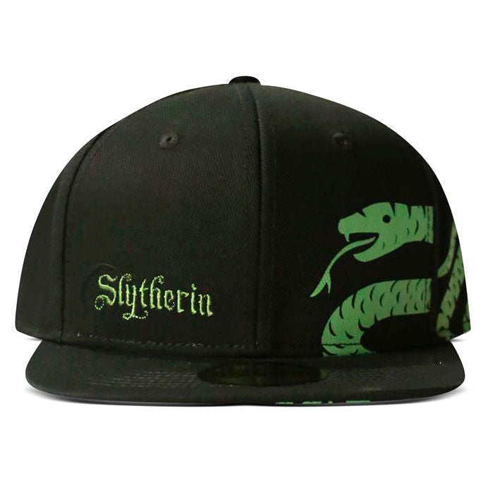 Vue arrière de la casquette snapback Harry Potter avec fermeture ajustable verte