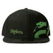 Vue arrière de la casquette snapback Harry Potter avec fermeture ajustable verte