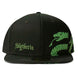 Vue arrière de la casquette snapback Harry Potter avec fermeture ajustable verte