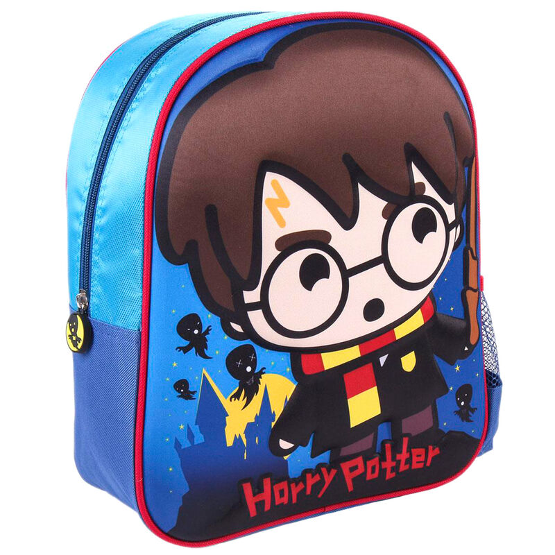 Sac à dos Harry Potter 3D CERDÁ porté par un enfant en extérieur, design visible