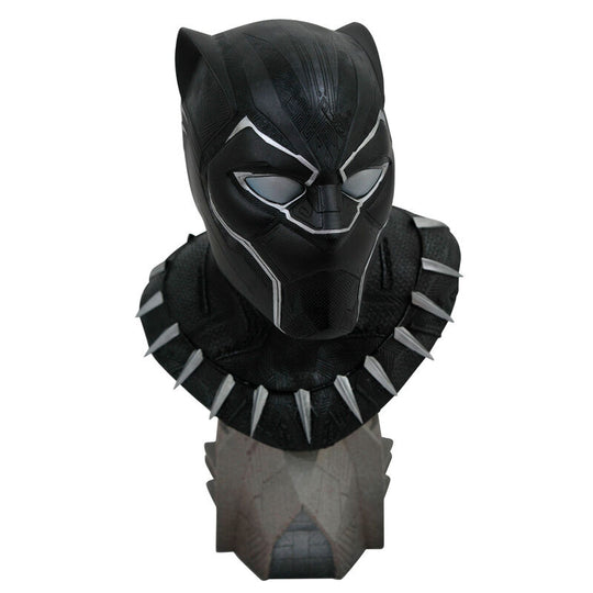 Buste Marvel Black Panther de 25cm en résine, édition limitée numérotée, sculpté par Rocco Tartamella.