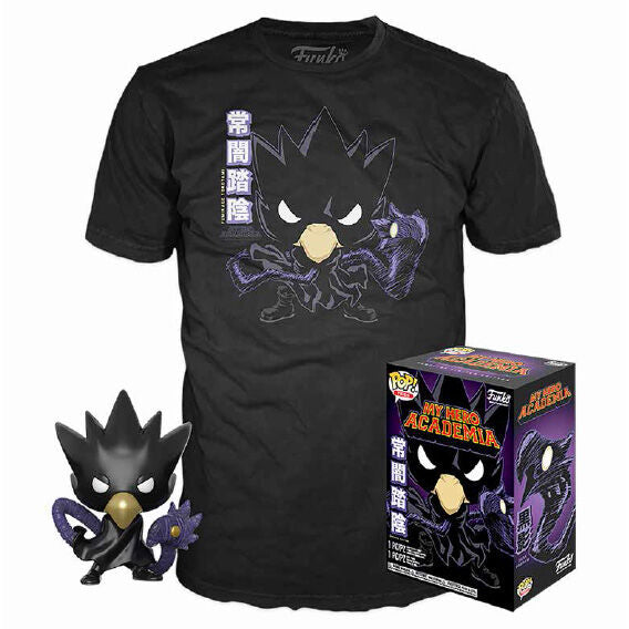 Set exclusif FUNKO POP Tokoyami accompagné d'un T-shirt My Hero Academia, édition spéciale et taille américaine.