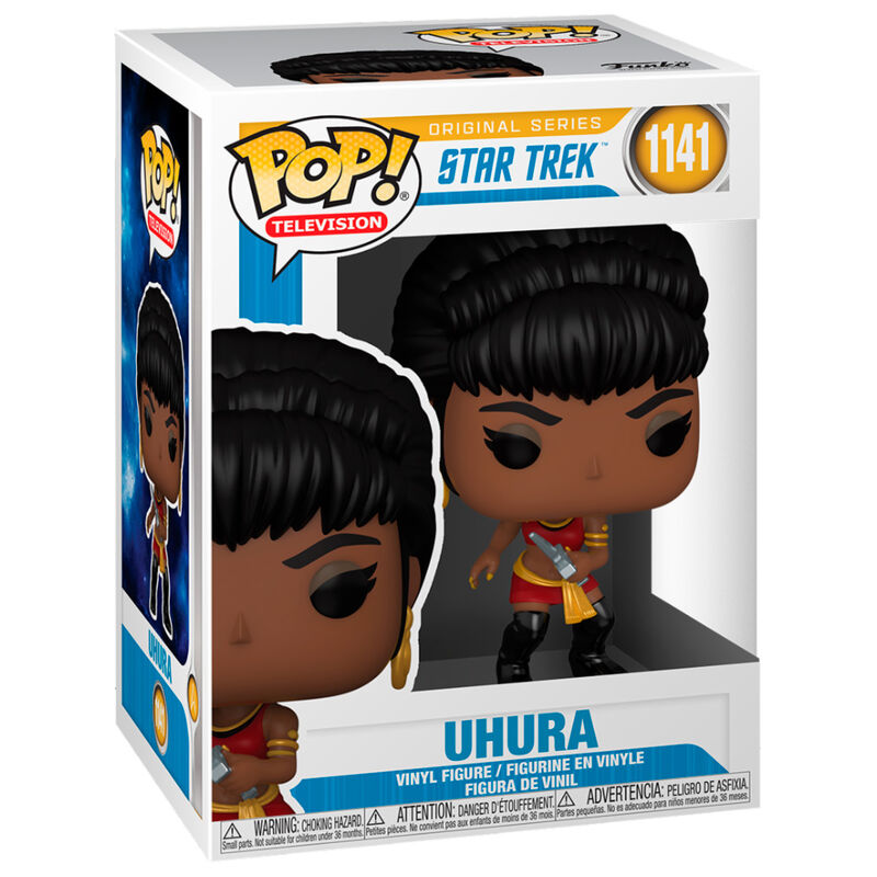 Zoom sur la figurine Funko POP Uhura Star Trek Mirror Mirror montrant les détails de sa tenue et du visage