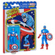 Détail de la figurine Captain America articulée avec costume classique bleu et rouge