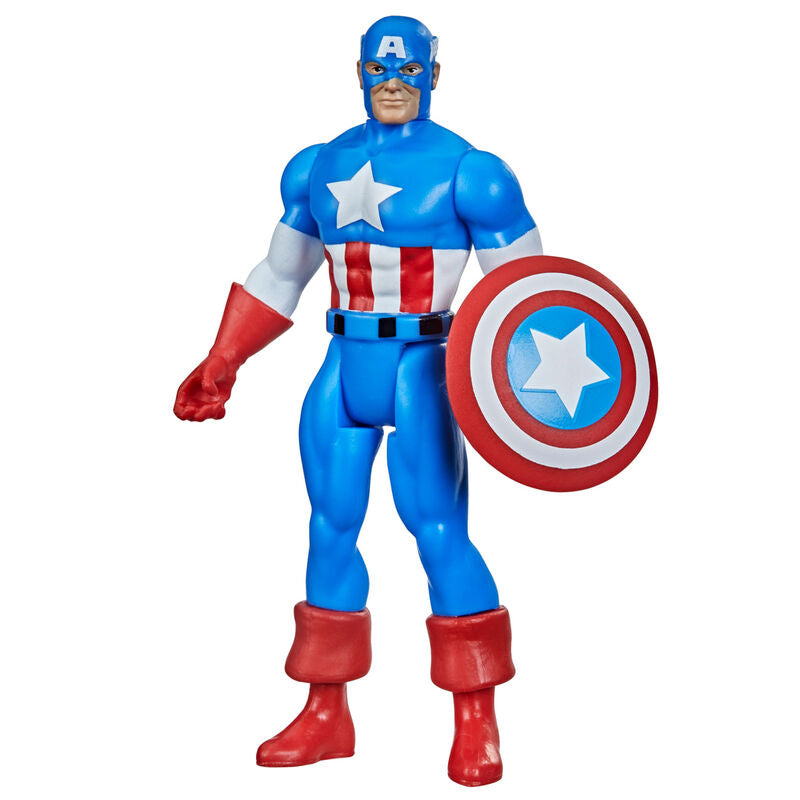 Vue latérale de la figurine HASBRO Captain America avec accessoire inclus