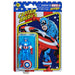 Présentation de la figurine Captain America rétro sur fond blanc avec articulation visible