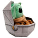 Peluche Baby Yoda assise dans son berceau réplique, parfaite pour collectionneurs
