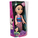 Poupée Disney Mulan 38cm en tenue traditionnelle rouge et verte, vue de face