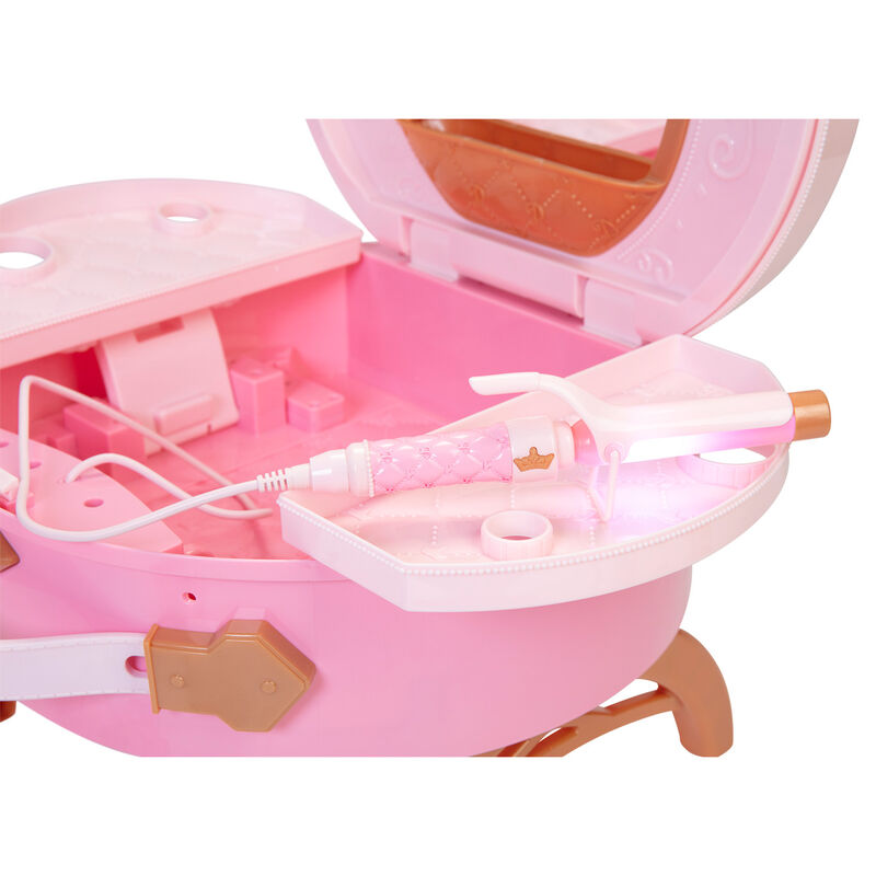 Brosse à cheveux colorée incluse dans le set coiffeuse Disney Princess