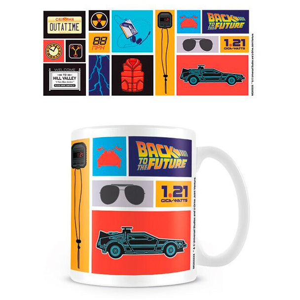 Mug Back to the Future de marque PYRAMID avec capacité 315ml, design vintage inspiré du film culte.