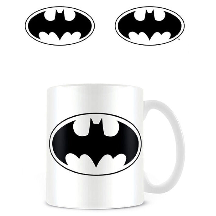 Mug DC Comics avec logo Batman en noir et jaune, capacité 315ml, idéal pour boissons chaudes.