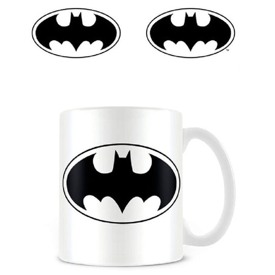 Mug DC Comics avec logo Batman en noir et jaune, capacité 315ml, idéal pour boissons chaudes.