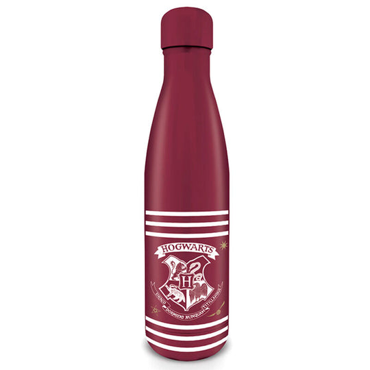 Gourde métallique Harry Potter Poudlard de 550ml avec logo PYRAMID, design élégant et résistant.