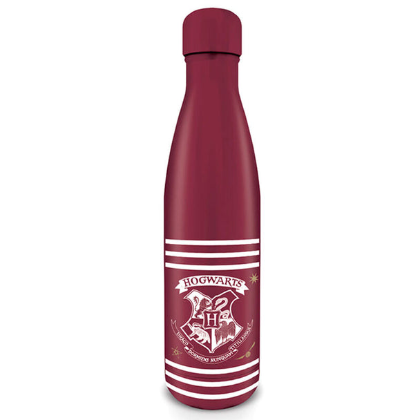 Gourde métallique Harry Potter Poudlard de 550ml avec logo PYRAMID, design élégant et résistant.