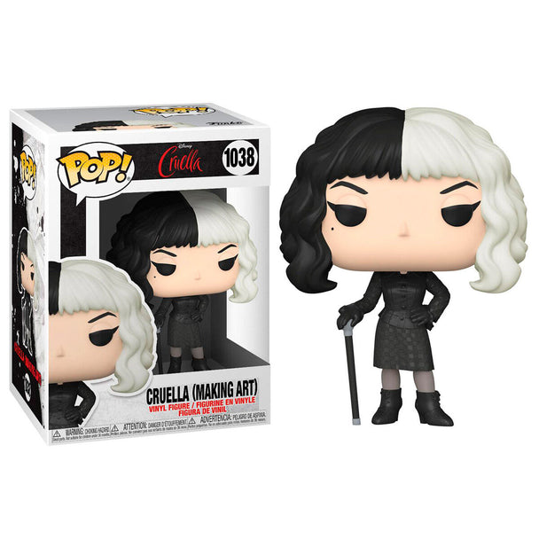 Figurine Funko POP Disney Cruella en vinyle de 9 cm dans sa boîte vitrine transparente