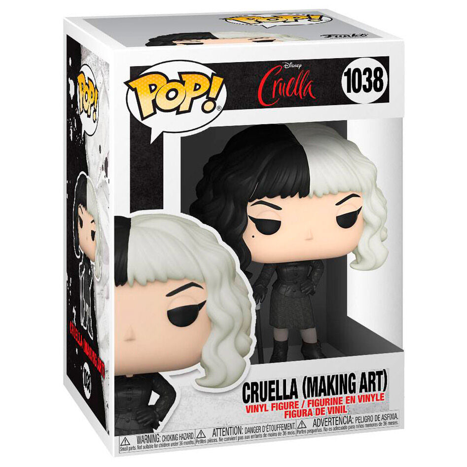 Emballage original de la figurine Funko POP Disney Cruella avec logo et design thématique