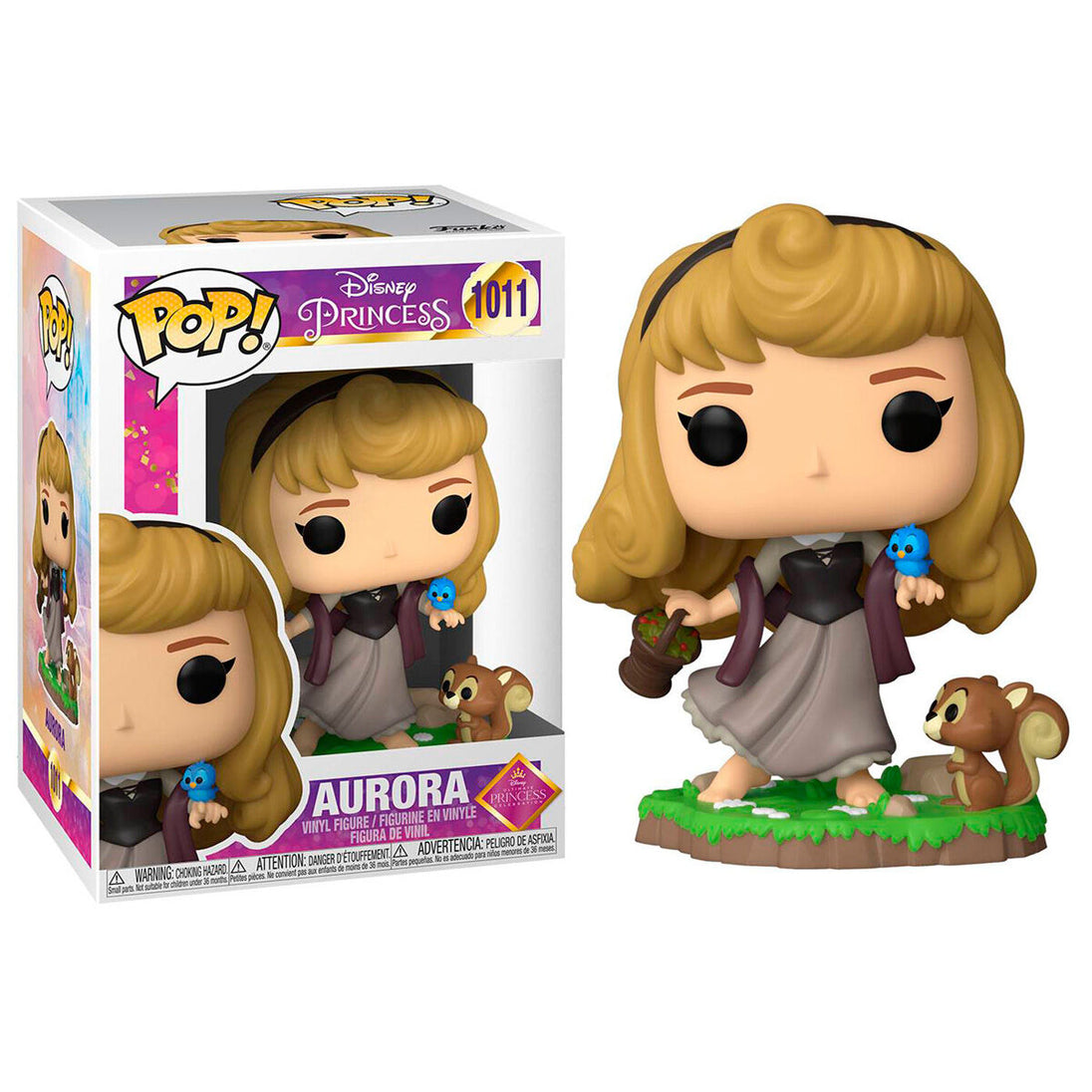 Figurine Funko POP Ultimate Princess Aurore en vinyle de 9 cm dans sa boîte vitrine transparente