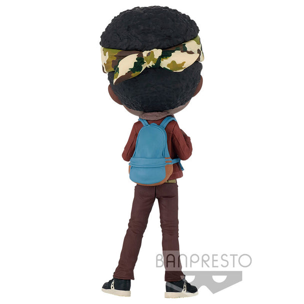 Profil gauche de la figurine Lucas Q Posket en PVC, montrant les couleurs vives et le design soigné