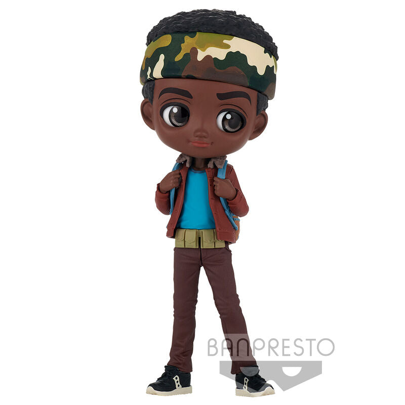 Détail rapproché des mains et accessoires de la figurine Lucas Q Posket BANPRESTO en PVC