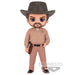 Zoom sur le visage expressif de la figurine Hooper Stranger Things Q Posket par BANPRESTO