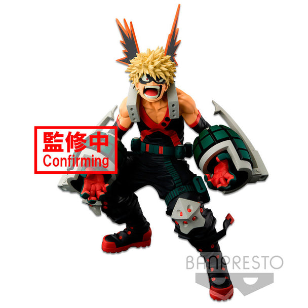 Figurine Katsuki Bakugo de 24cm issue de My Hero Academia par BANPRESTO avec détails précis et couleurs vives