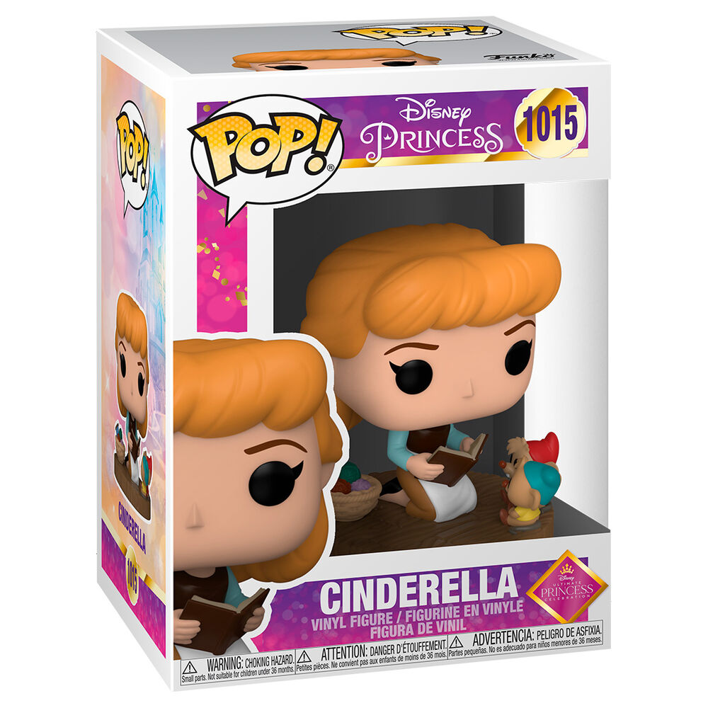 Boîte cadeau Funko POP Disney Ultimate Princess avec la figurine Cendrillon visible à travers la fenêtre