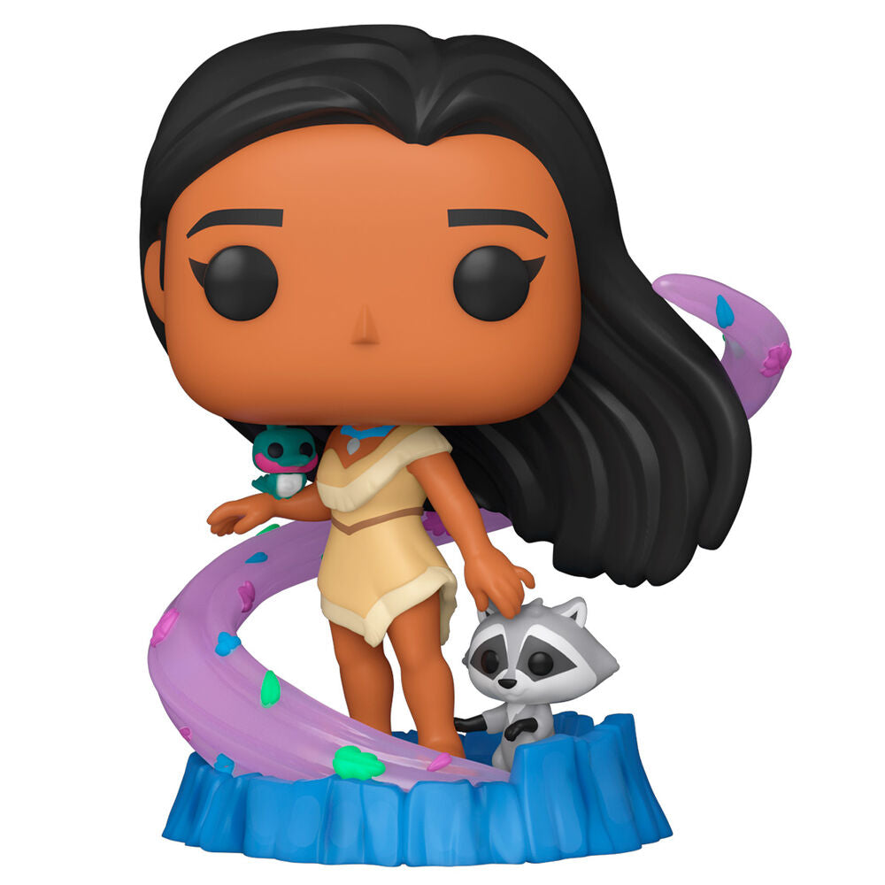 Emballage de la figurine Funko POP Disney Ultimate Princess Pocahontas montrant le design original et logo Funko