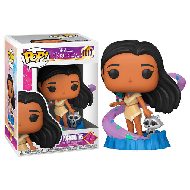 Figurine Funko POP Disney Ultimate Princess Pocahontas en vinyle de 9 cm dans sa boîte vitrine transparente