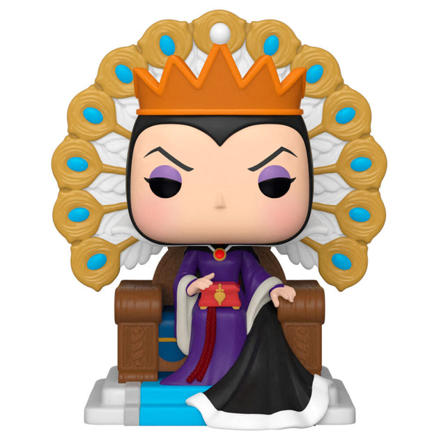Boîte vitrée collector contenant la figurine Funko POP Reine Maléfique Disney, présentation soignée et design attractif