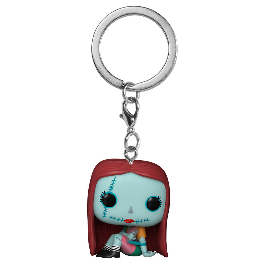 Porte-clés FUNKO Pocket POP représentant Sally de Nightmare Before Christmas, vue de face avec détails colorés et expression douce