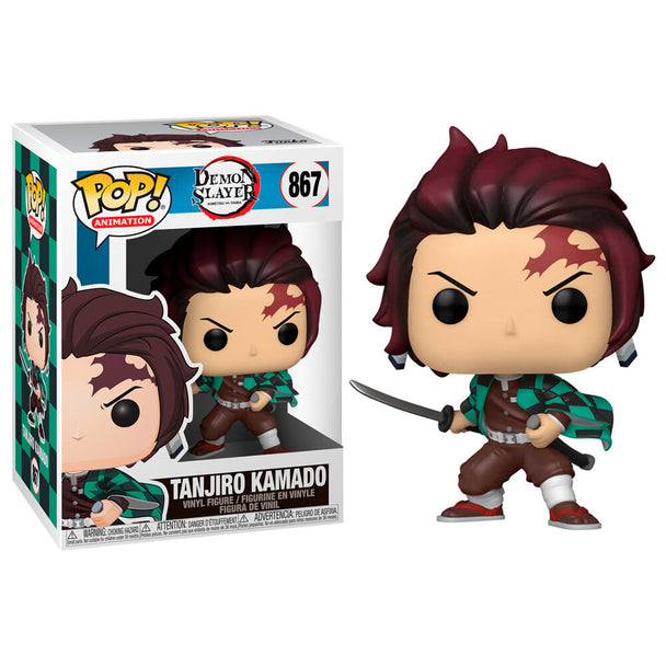 Figurine Funko POP Tanjiro Kamado de Demon Slayer en vinyle 9cm avec détails précis et couleurs vives