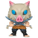 Détail de la figurine Funko POP Inosuke Hashibira avec son masque de sanglier emblématique