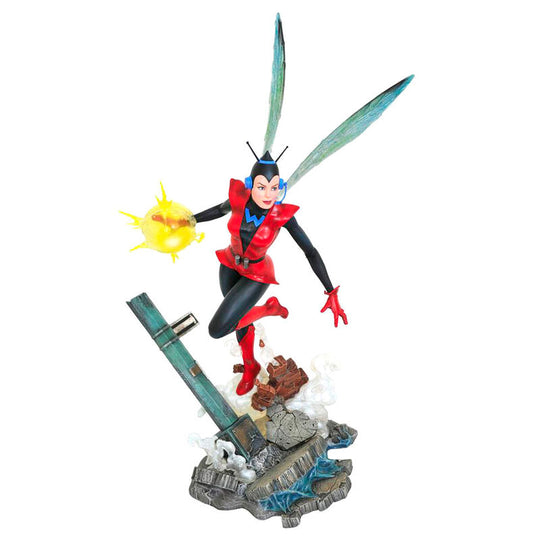 Statue Marvel Gallery La Guêpe de 33cm en PVC, vue de face détaillée avec couleurs vives