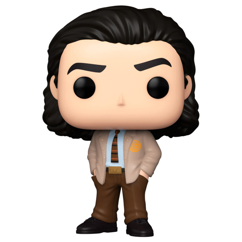 Vue latérale de la figurine Funko POP Loki Marvel montrant son design unique et sa finition