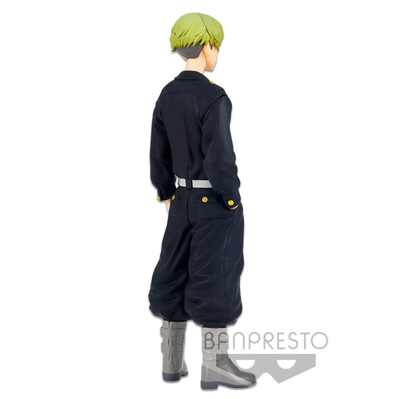 Profil latéral de la figurine Chifuyu Matsuno Tokyo Revengers montrant les détails du costume