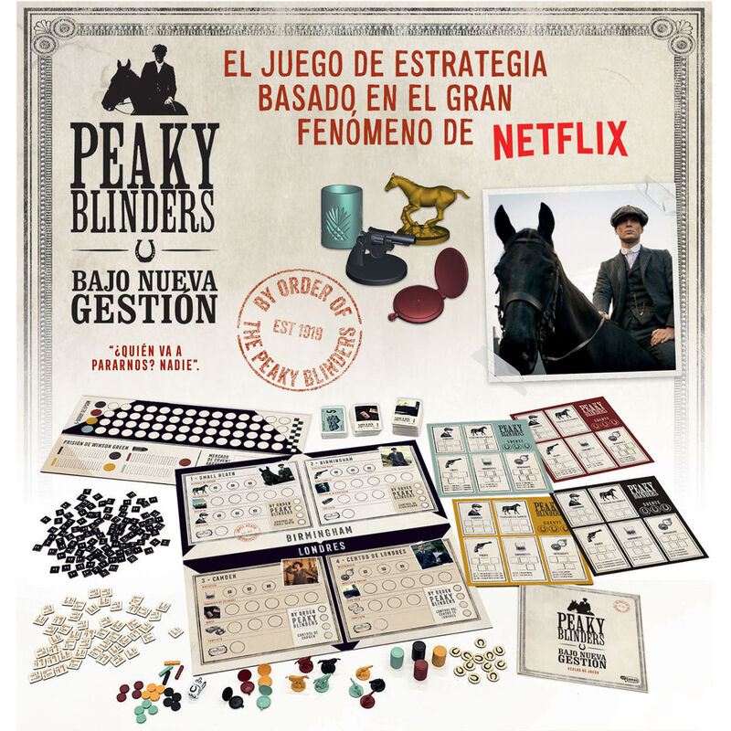 Miniatures et marqueurs de contrôle du jeu de société Peaky Blinders pour 2 à 4 joueurs