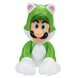 Détail de la tête articulée de la figurine Cat Luigi avec son costume de chat