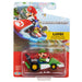 Figurine Luigi 6cm de la Vague 5 Mario Kart avec casque vert et kart vert