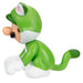 Vue latérale droite de la figurine Cat Luigi mettant en avant la queue de chat articulée