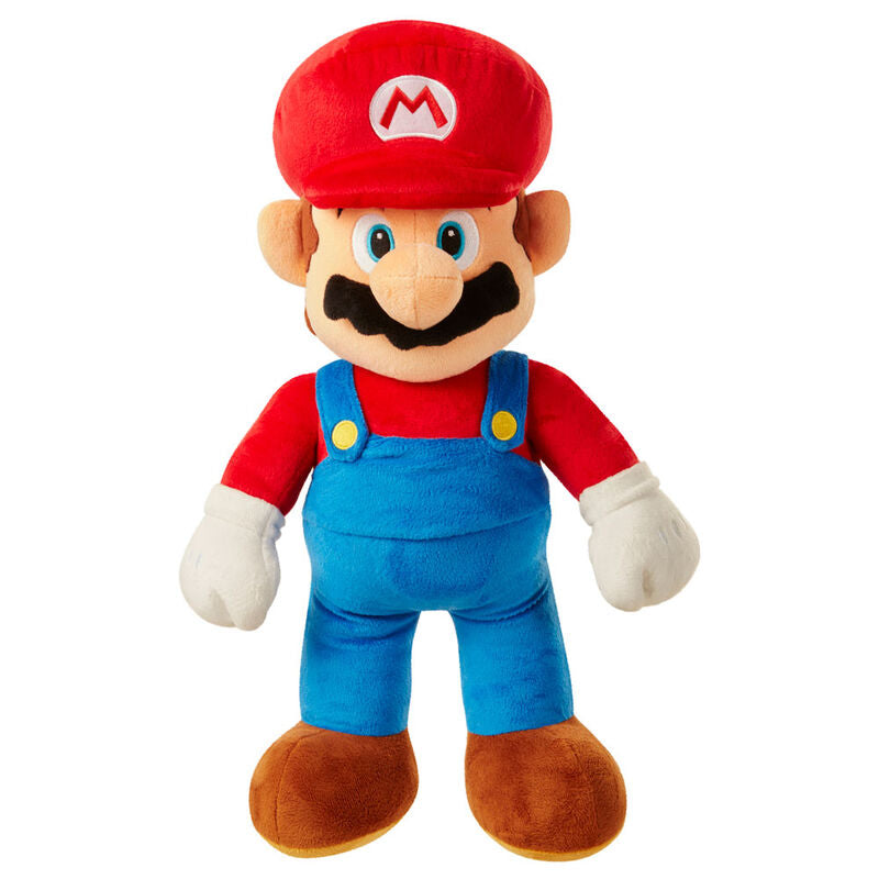 Image de la peluche Nintendo Super Mario 50cm montrant son logo officiel JAKKS PACIFIC