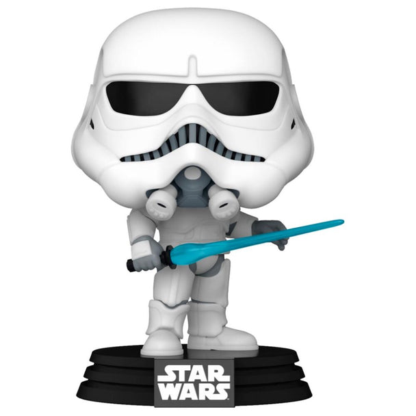 Détail de la figurine Stormtrooper Funko POP Concept Series montrant le design vinyle et les couleurs