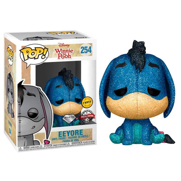 Figurine Funko POP Winnie The Pooh Eeyore édition DGLT Exclusive Chase dans sa boîte vitrine de 9 cm.