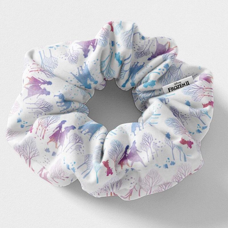 Élastique rose avec motif Anna et flocons de neige, accessoire cheveux pour enfants