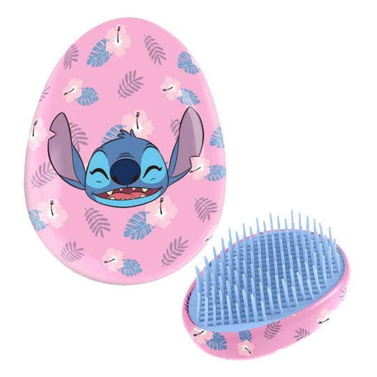 Vue latérale de la brosse démêlante Disney avec design assorti et poignée ergonomique