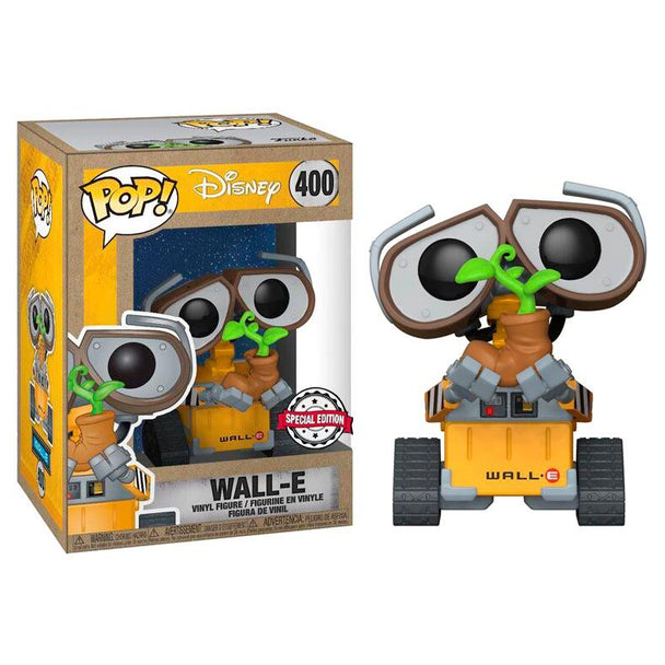 Figurine Funko POP Wall-E édition exclusive Journée de la Terre en vinyl, 9cm dans sa boîte vitrine.