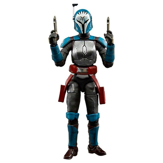 Figurine Bo-Katan Kryze articulée 10cm de la collection Vintage HASBRO en pose dynamique