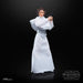 Figurine Princesse Leia avec accessoires inclus posée sur fond neutre, édition HASBRO Black Series