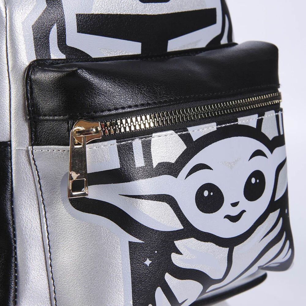 Sac à dos Mandalorian Yoda avec bretelles ajustables et fermeture zippée résistante