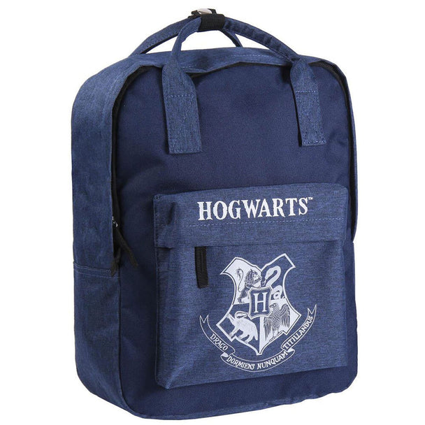 Vue de face du sac à dos Harry Potter Hogwarts 36 cm CERDÁ avec logo officiel et couleurs vives