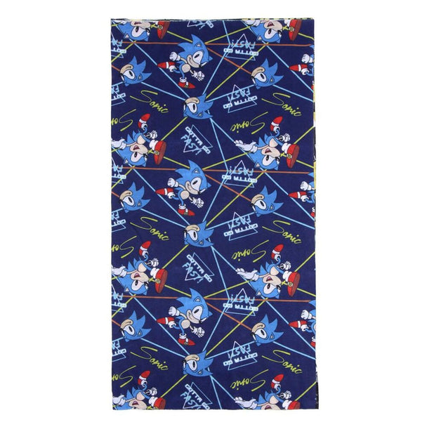 Snood enfant Sonic The Hedgehog bleu en polyester avec design officiel CERDÁ, idéal pour protéger du froid.